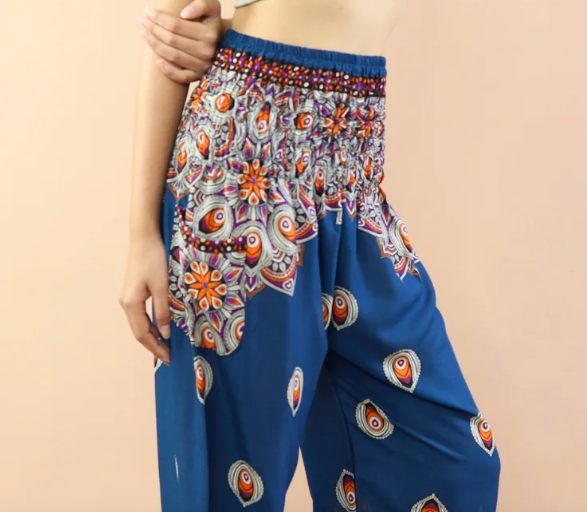 Gypsy Pants -  Mandala Drops, Teal