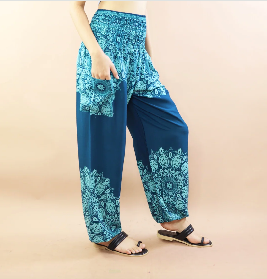 Gypsy Pants - Andala Flower Teal