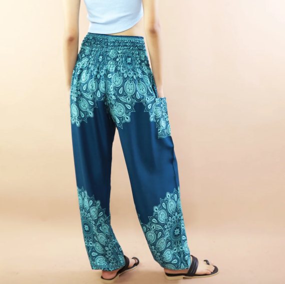 Gypsy Pants - Andala Flower Teal