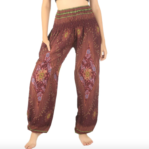 Gypsy Pants - Hearts & Flowers, Wine