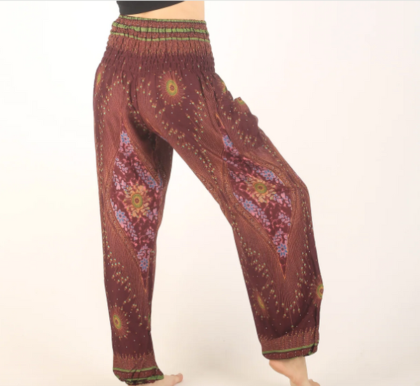 Gypsy Pants - Hearts & Flowers, Wine