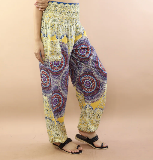 Gypsy Pants - Bright Andala - Lemon