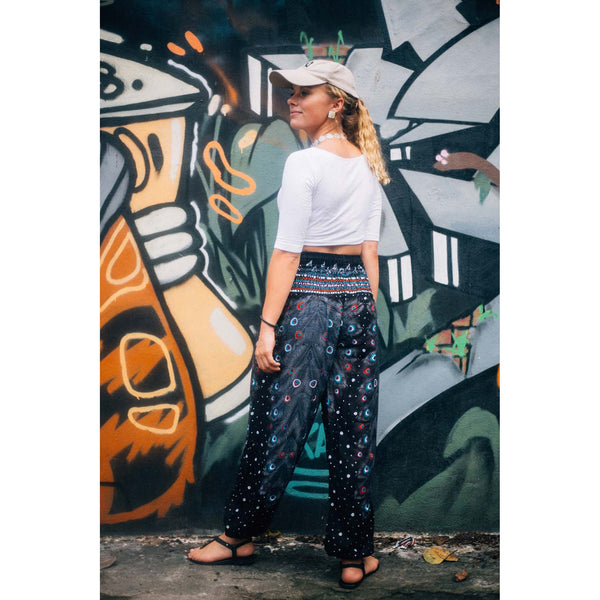 Gypsy Pants - Peacock Fantasy, Black
