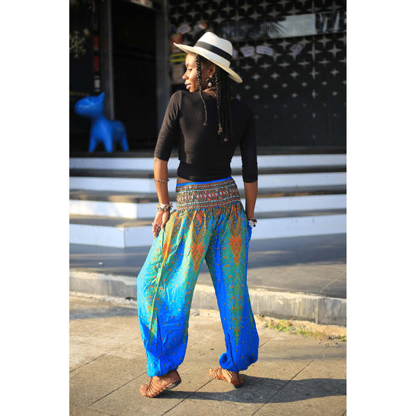 Gypsy Pants - Peacock Feather, Sky Blue
