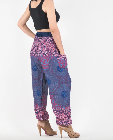 Gypsy Pants - Honeycomb Lace, Lavender & Rose - Wanderlust Apparel SA