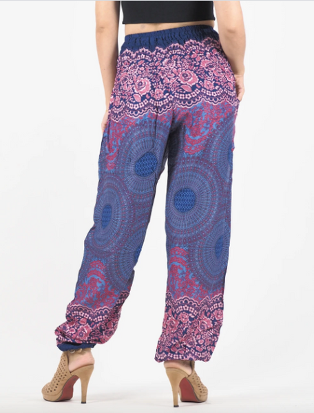 Gypsy Pants - Honeycomb Lace, Lavender & Rose - Wanderlust Apparel SA