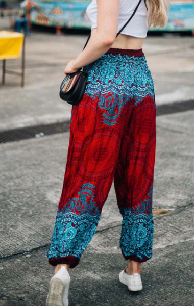 Gypsy Pants - Honeycomb Lace, Fire & Ice - Wanderlust Apparel SA