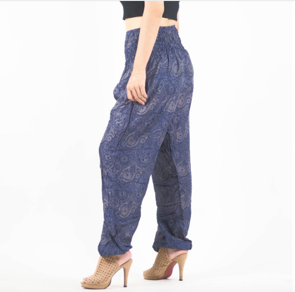 Gypsy Pants - Paisley Mystery, Navy - Wanderlust Apparel SA