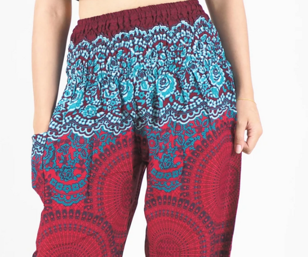 Gypsy Pants - Honeycomb Lace, Fire & Ice - Wanderlust Apparel SA