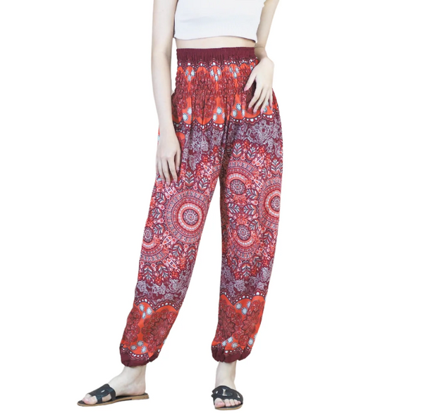 Gypsy Pants - Festive Mandalas, Red