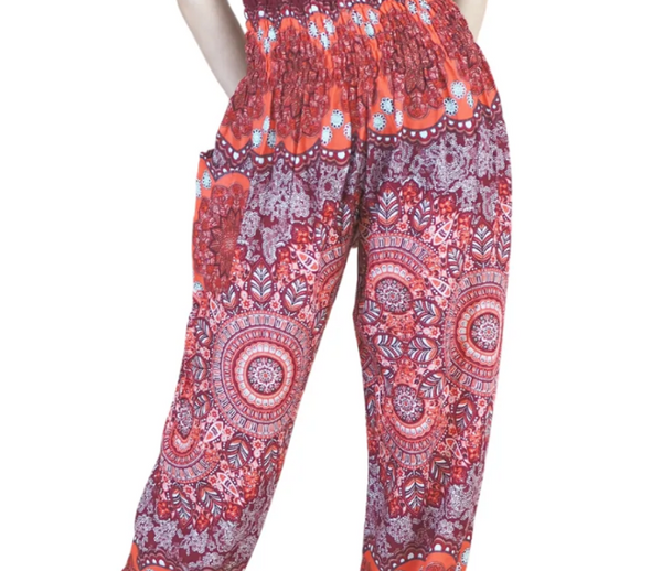 Gypsy Pants - Festive Mandalas, Red