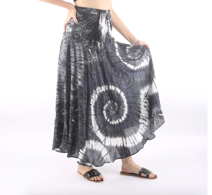 Black and white boho maxi skirt cheap