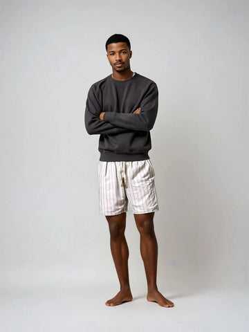 Striped Cotton Mens Shorts
