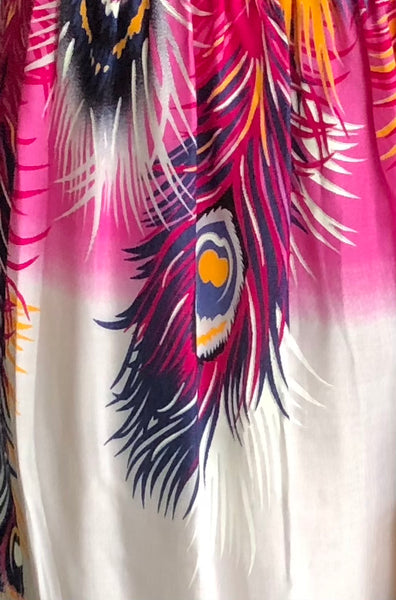 Gypsy Pants - Feathers White & Pink