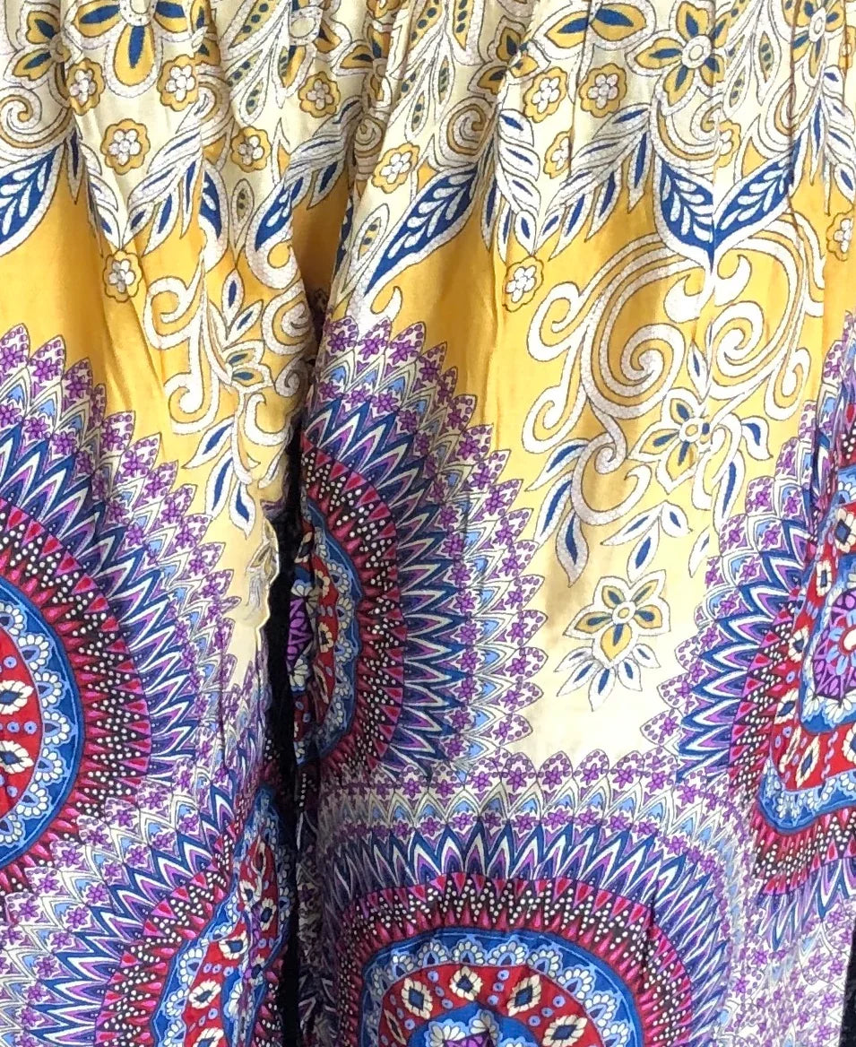 Gypsy Pants - Colored Mandalas - Soft Lemon
