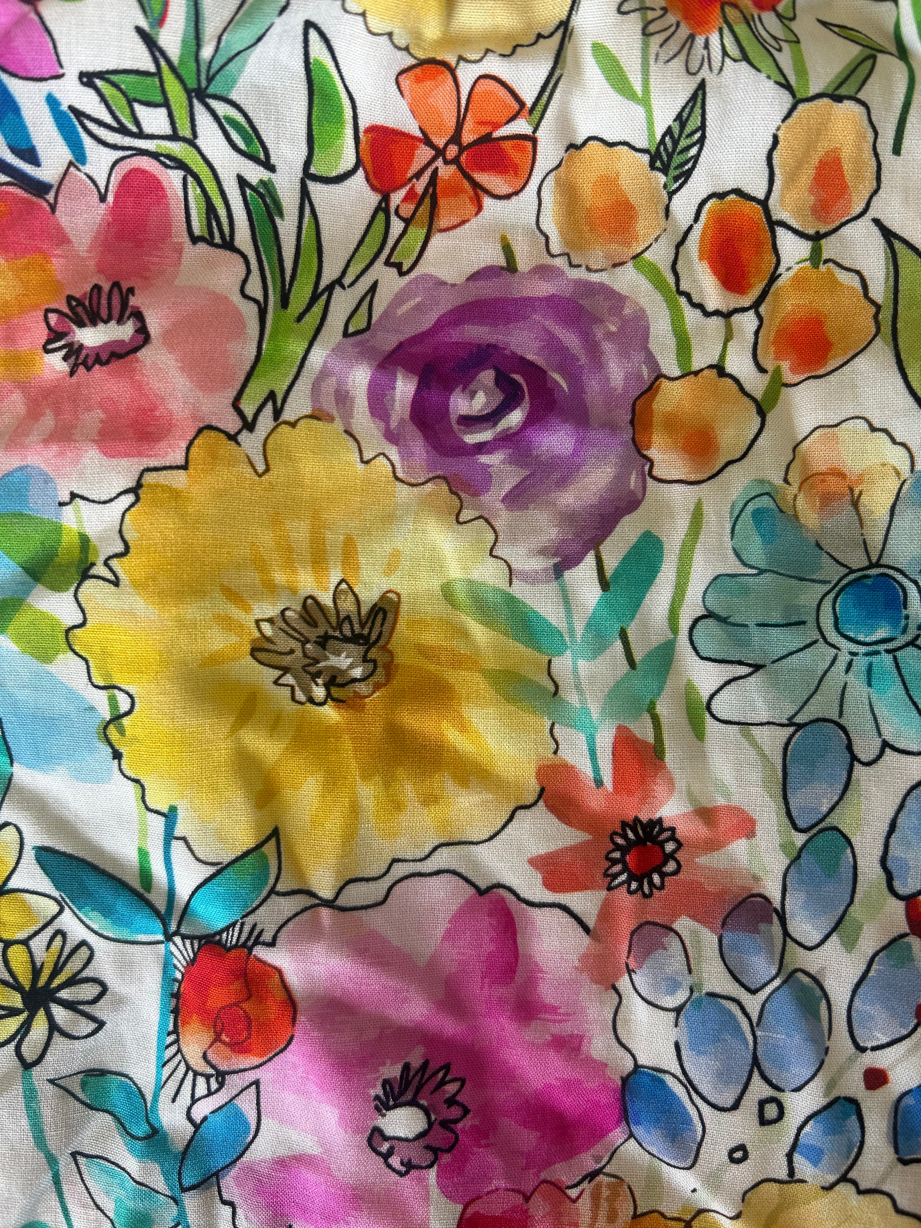 Watercolour Floral Viscose Shorts
