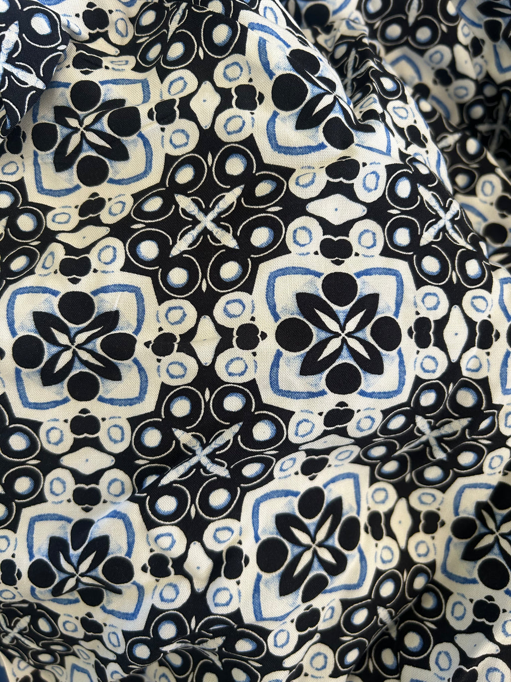 Tile Print Viscose Shorts