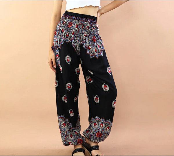 Gypsy Pants -  Mandala Drops, Black