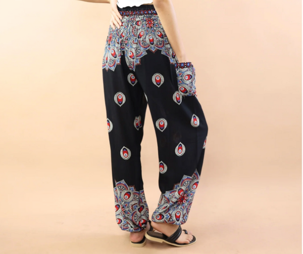 Gypsy Pants -  Mandala Drops, Black