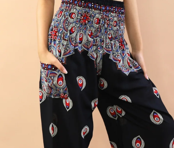 Gypsy Pants -  Mandala Drops, Black