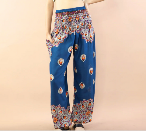 Gypsy Pants -  Mandala Drops, Teal