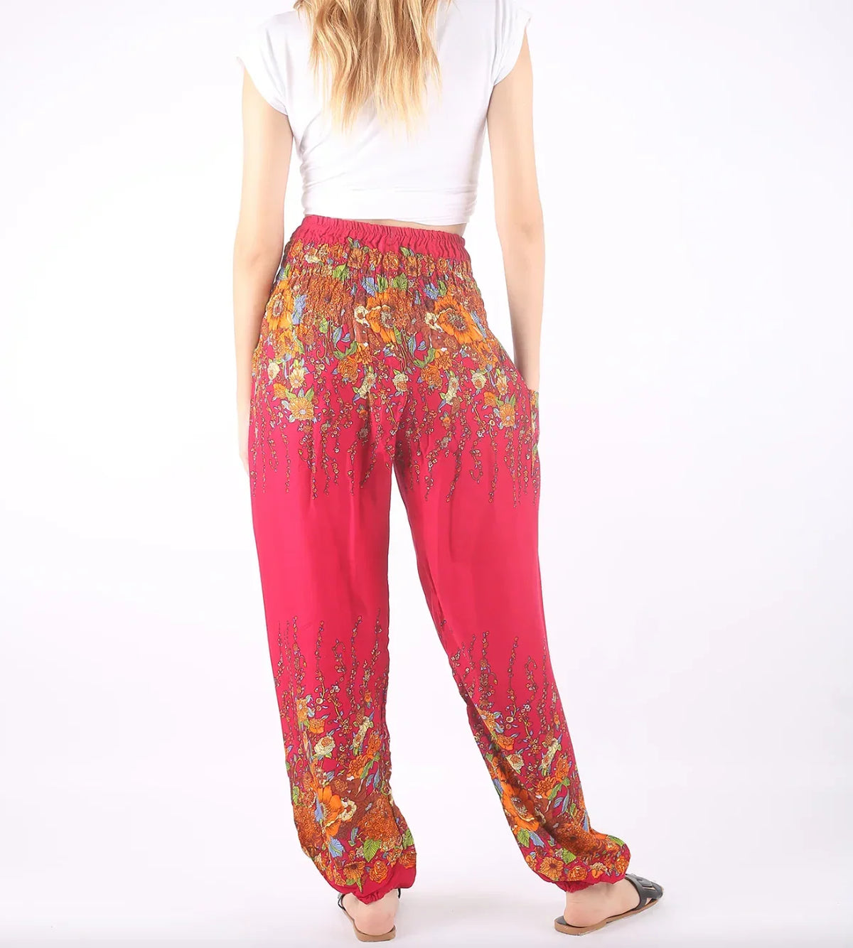 Gypsy Pants - Vintage Floral Pink