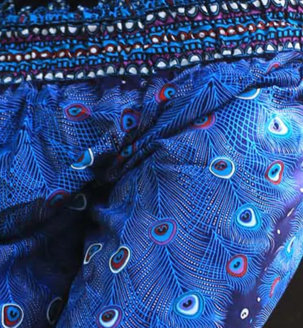 Gypsy Pants - Peacock Fantasy, Blue