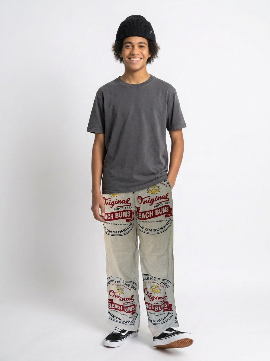 Beach Bums Printed Cotton Pants (Unisex)