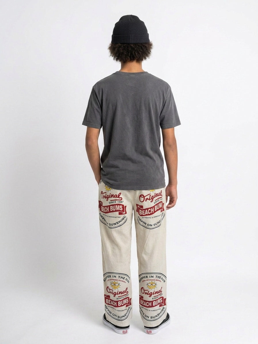 Beach Bums Printed Cotton Pants (Unisex)