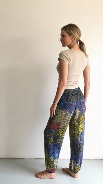 Gypsy Pants - Feathered, Colorful