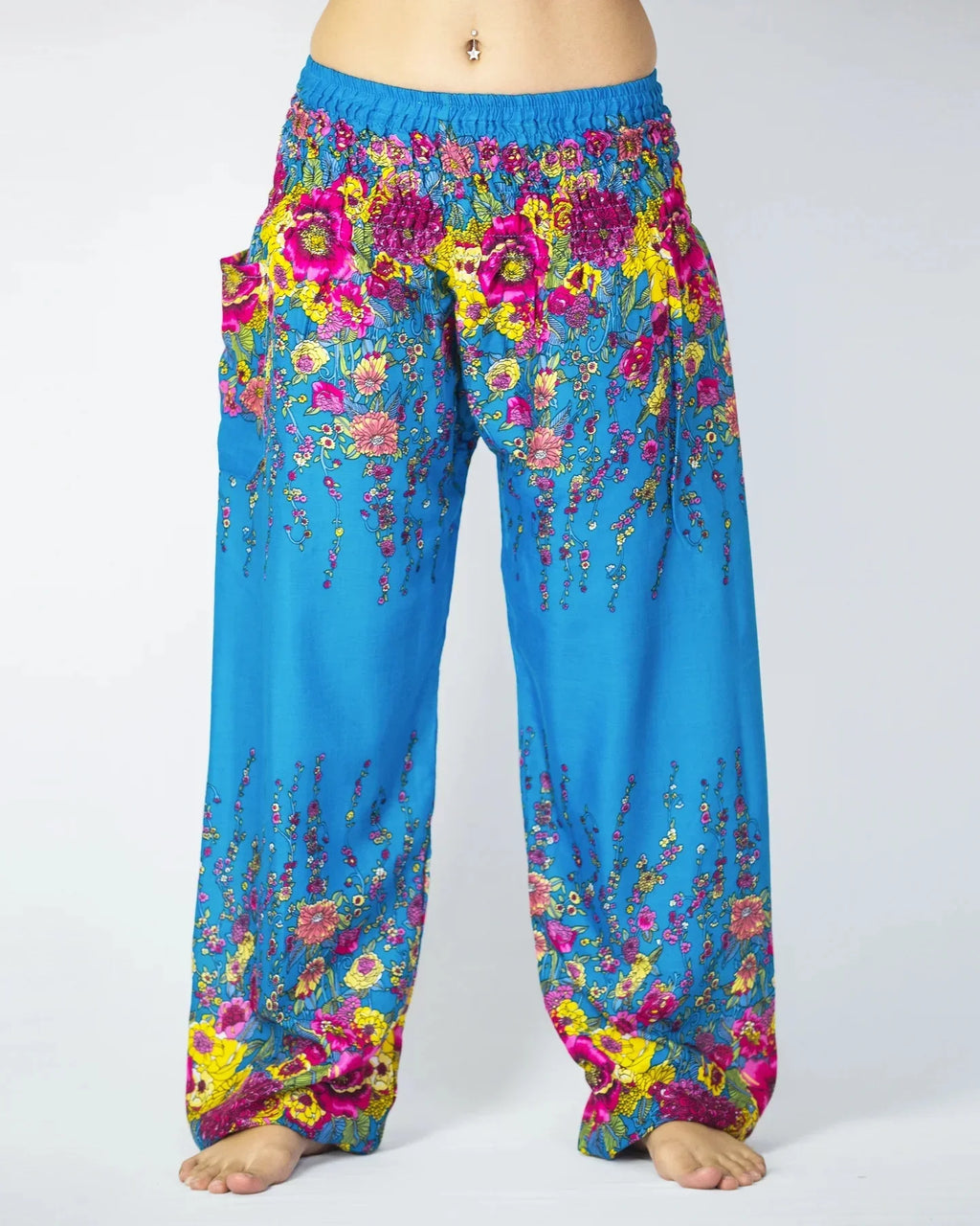 Gypsy Pants - Vintage Floral Blue