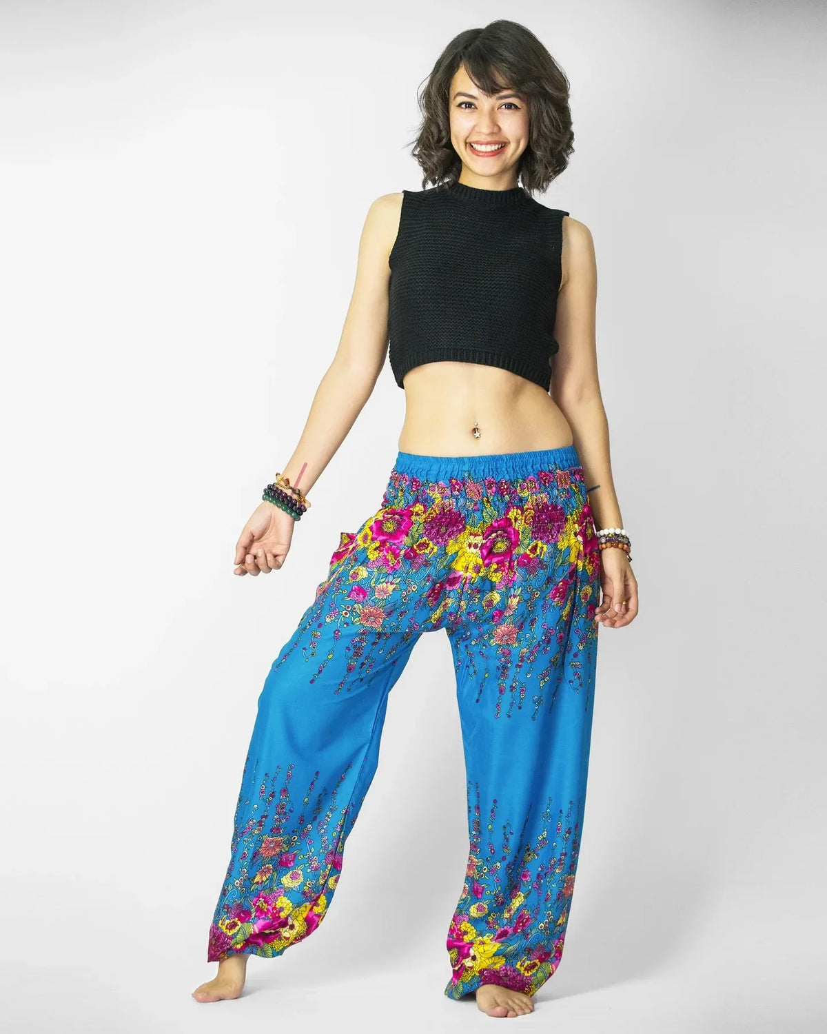 Gypsy Pants - Vintage Floral Blue