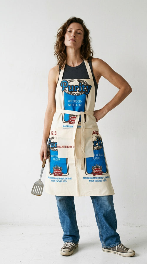 Flour Bag Apron | Witbrood-Meelblom Print