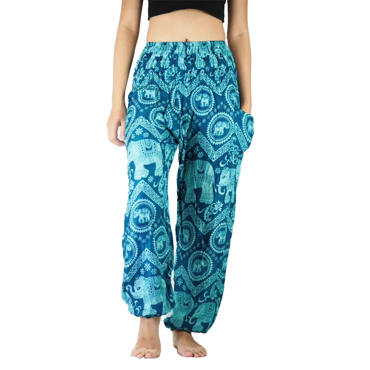 Gypsy Pants - Elephant Circles, Caribbean Blues