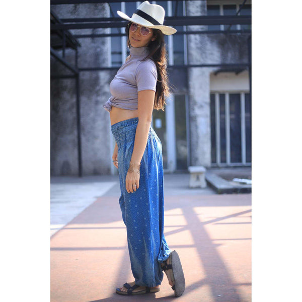 Gypsy Pants - Feathers, Ocean - Wanderlust Apparel SA