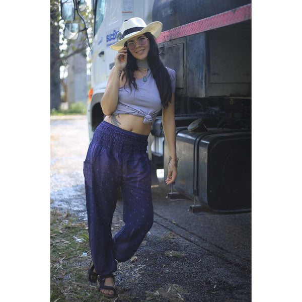 Gypsy Pants - Feathers, Navy