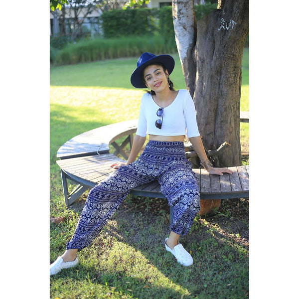 Gypsy Pants - Tribal Print, Navy - Wanderlust Apparel SA