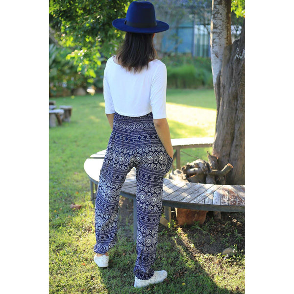 Gypsy Pants - Tribal Print, Navy - Wanderlust Apparel SA