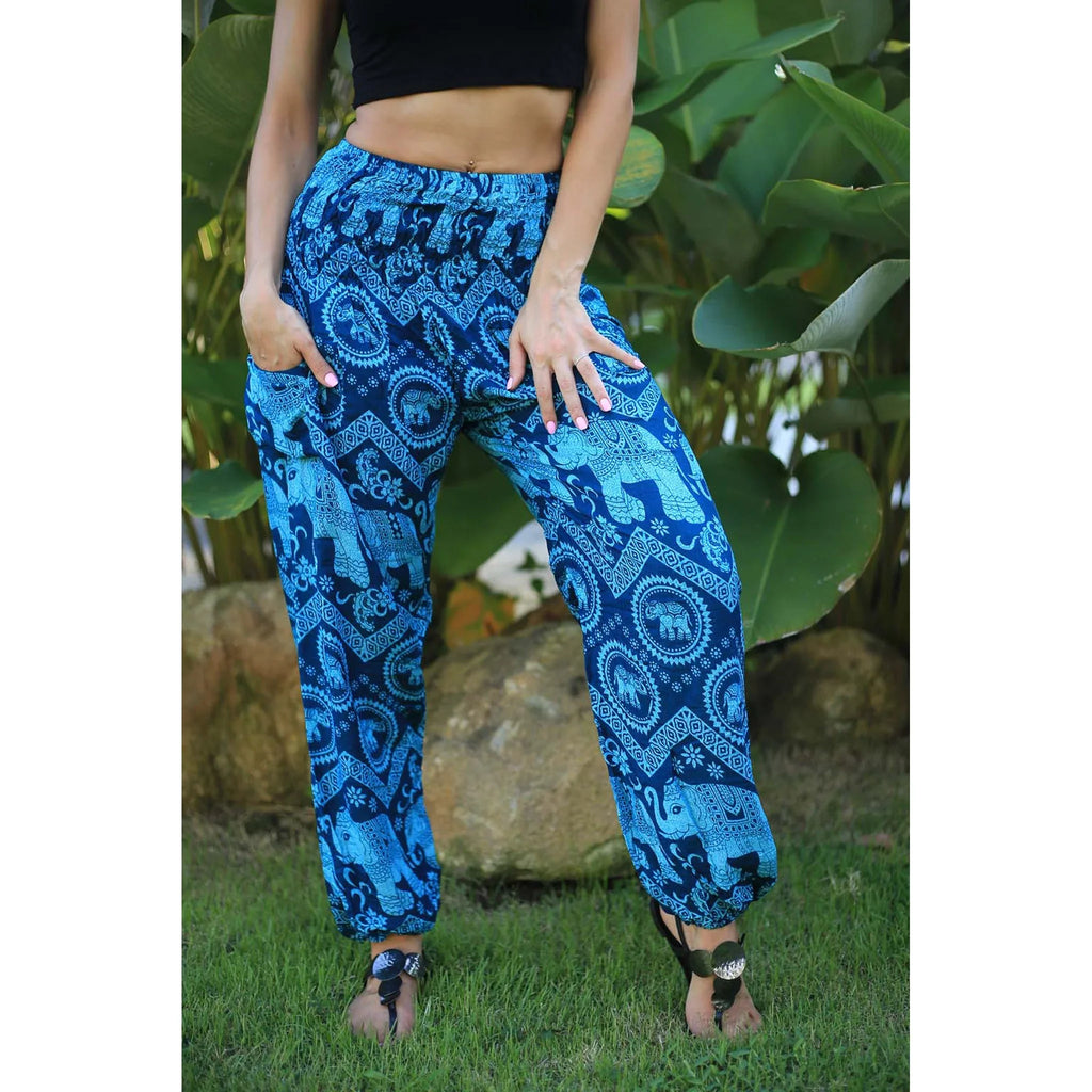 Gypsy Pants - Elephant Circles, Caribbean Blues