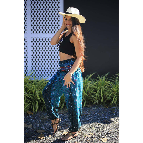 Gypsy Pants - Peacock Fantasy, Teal