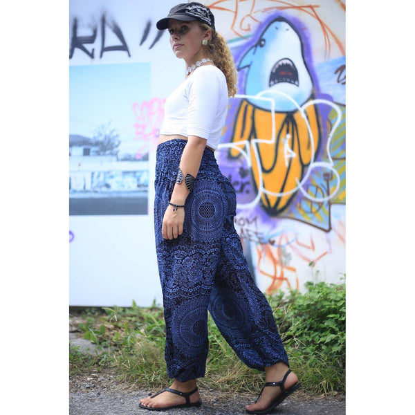 Gypsy Pants - Monotone Mandala - Midnight - Wanderlust Apparel SA