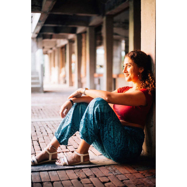 Gypsy Pants - Monotone Mandala - Caribbean Blues - Wanderlust Apparel SA