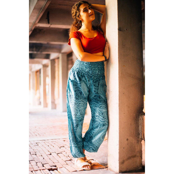 Gypsy Pants - Monotone Mandala - Caribbean Blues - Wanderlust Apparel SA