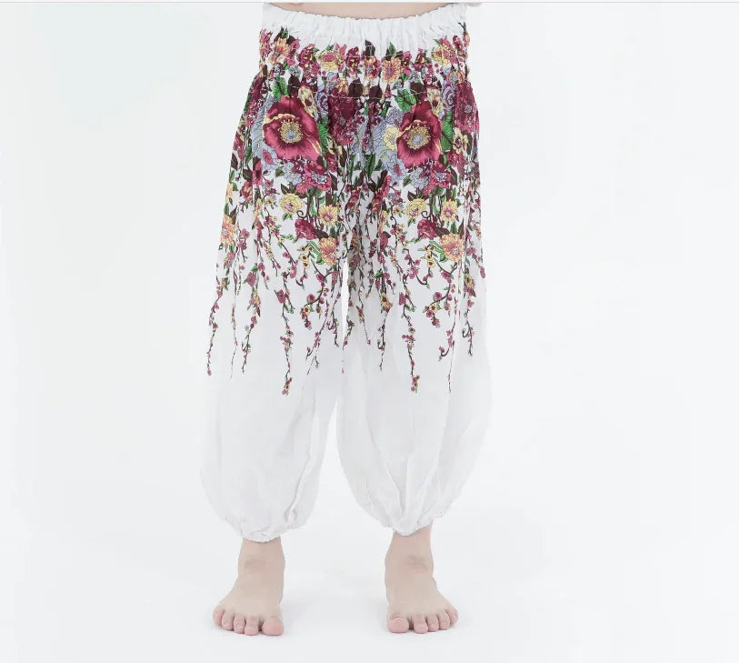 Gypsy Pants - Vintage Floral, White & Red