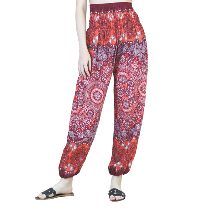 Gypsy Pants - Festive Mandalas, Red