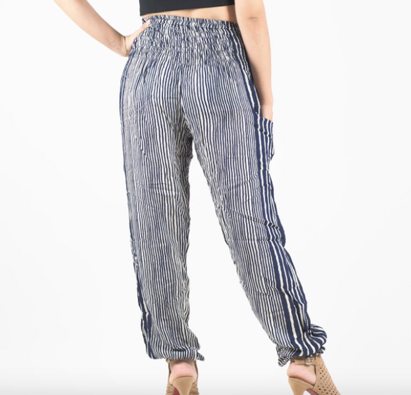 Gypsy Pants - Stripes, Navy & White