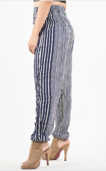 Gypsy Pants - Stripes, Navy & White