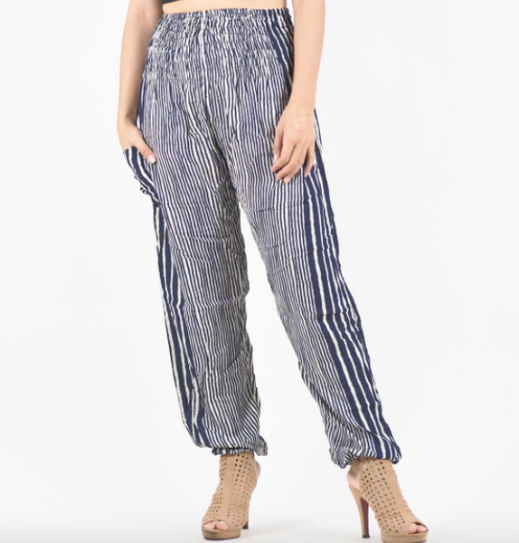 Gypsy Pants - Stripes, Navy & White