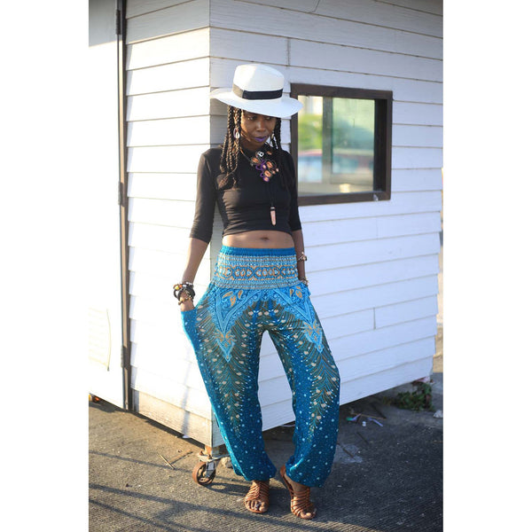 Gypsy Pants - Peacock Feather, Teal